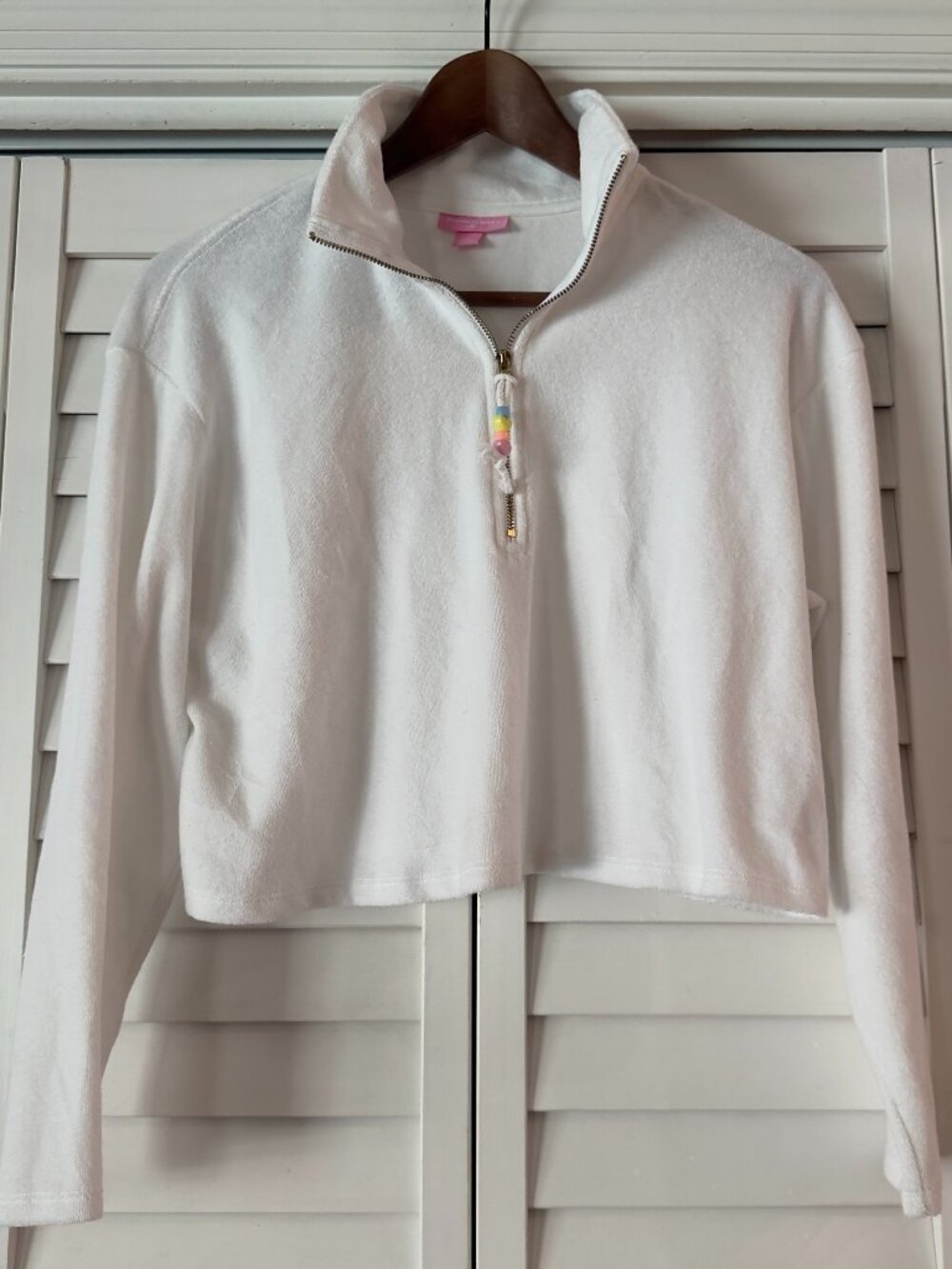 Stoney Clover Lane x Target Cropped Terry Cloth Quarter-Zip Sweatshirt - Size S
